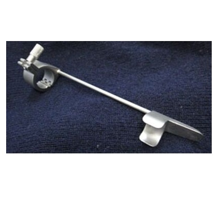 Ultrasound probe needle holder (biopsy sampling using)